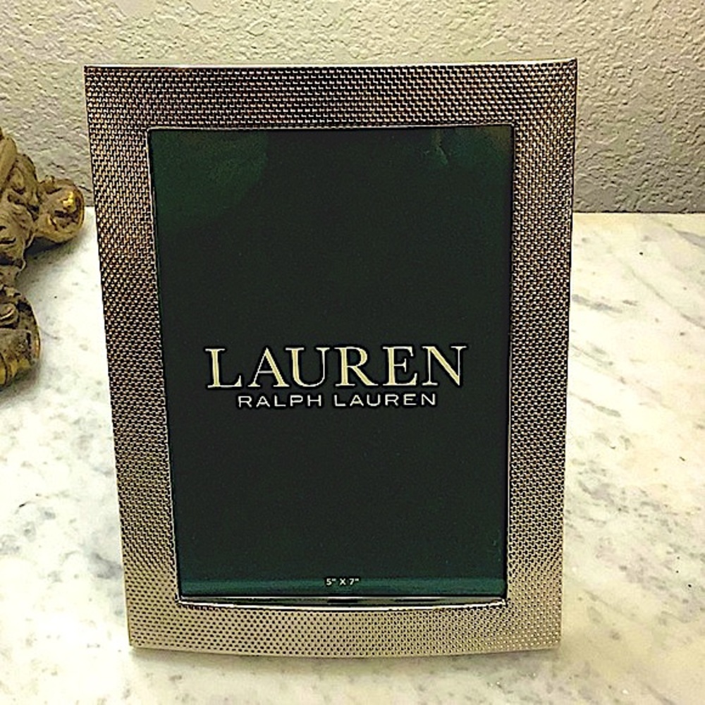 RALPH LAUREN PICTURE FRAME 5 BY 7 SILVER NEW